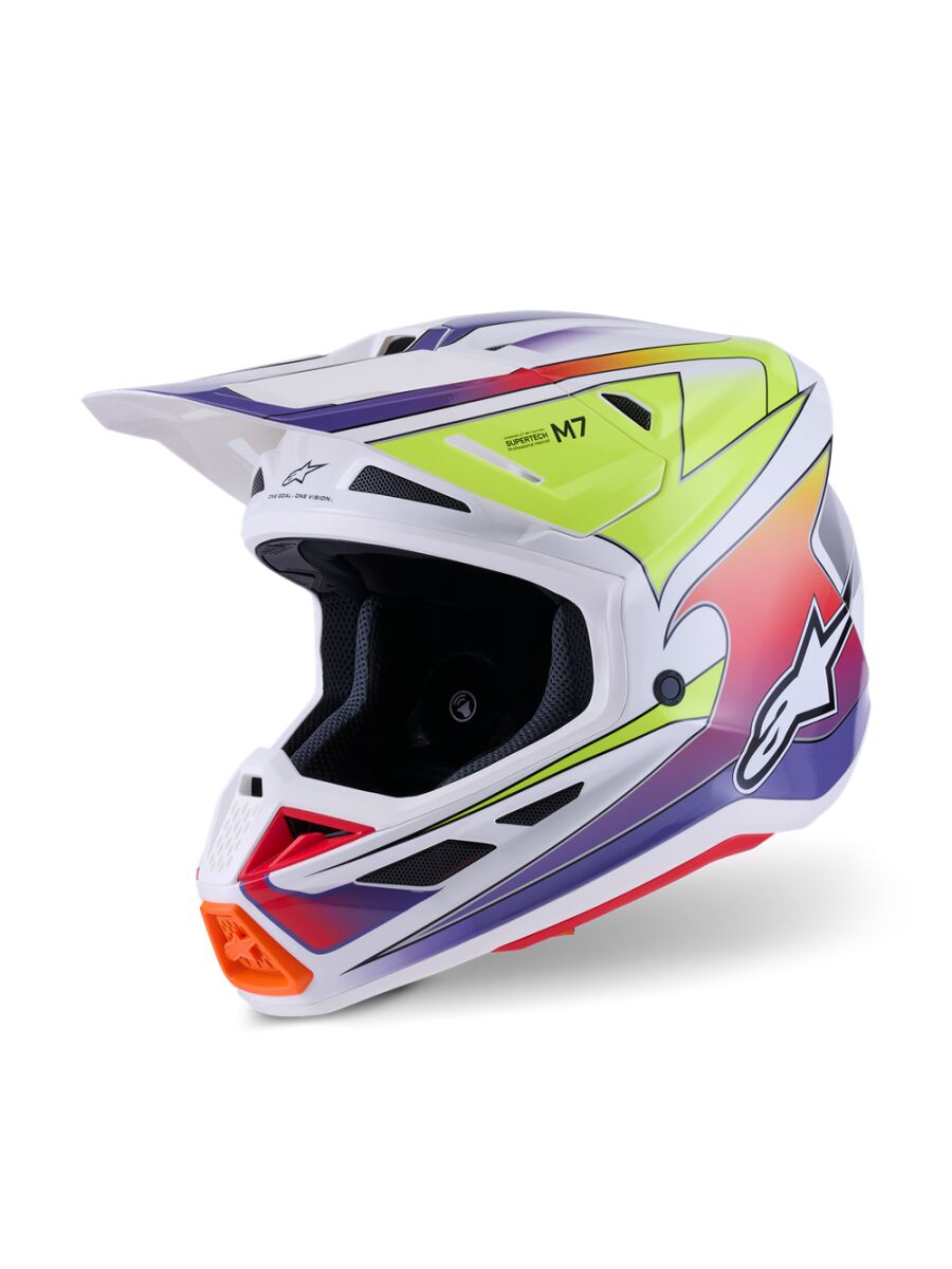 Alpinestars Casque SM7 Fuse Wht/yl/pu M