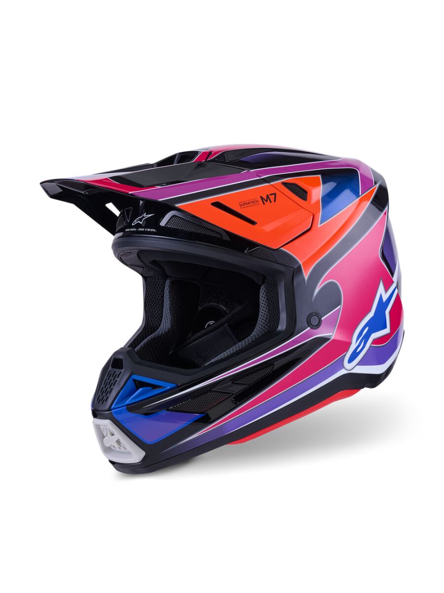 Alpinestars Casque SM7 Fuse Blu/pu/pink XL