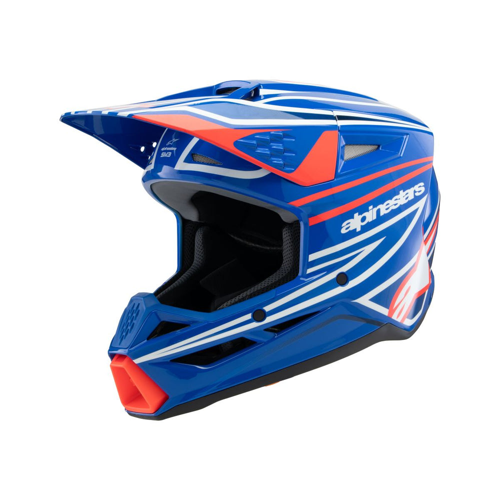 Alpinestars Casque Yth SM3 Wurx Blue/red/w