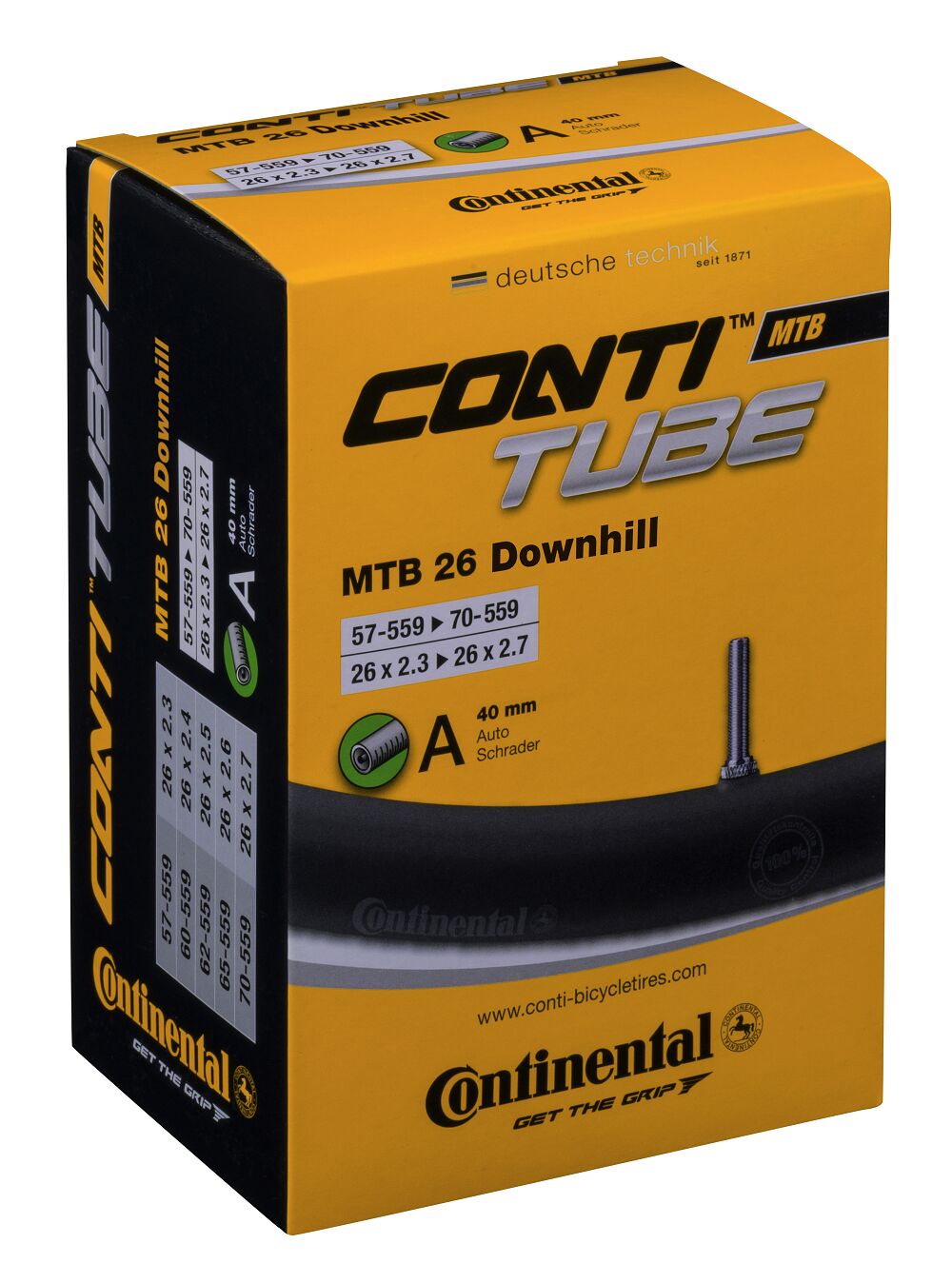 Continental Chambre à air ContiTube VTT 26" 57-559->70-559