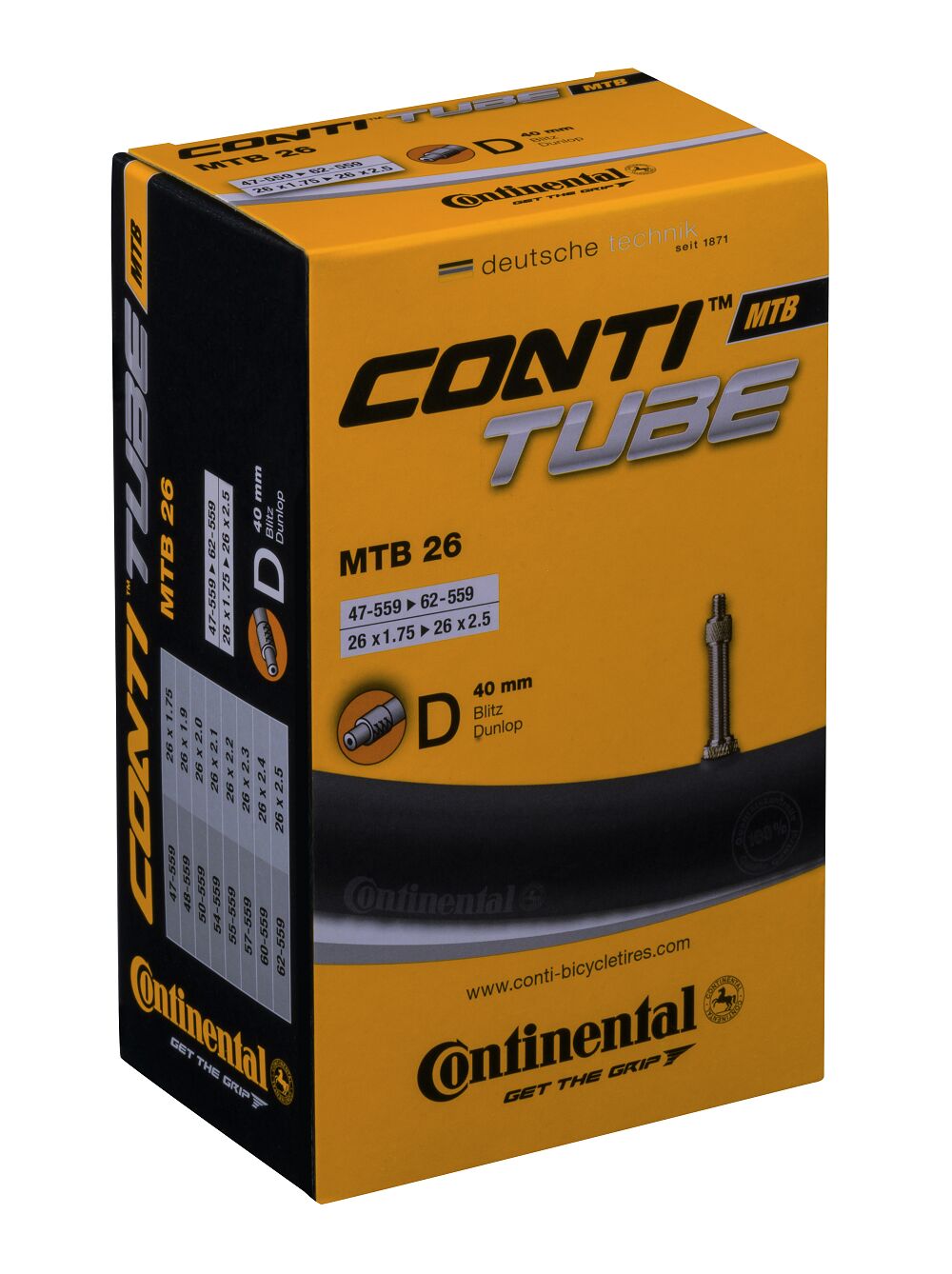 Continental Chambre à air ContiTube MTB 26" 47-559->62-559