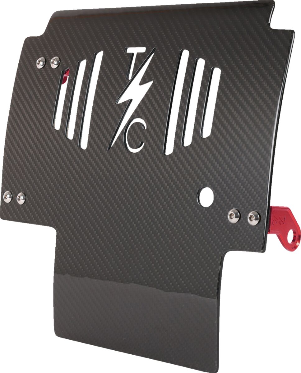 Thrashin Supply Plaque Skid Carbone Gloss avec Rouge