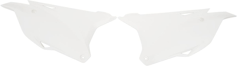Panneaux de carrosserie UFO Carénage Latéral KX85 14-25 WHT pour Kawasaki KX 112, KX 85 I 17/14 et KX 85 II 19/16 — réf 05201279
