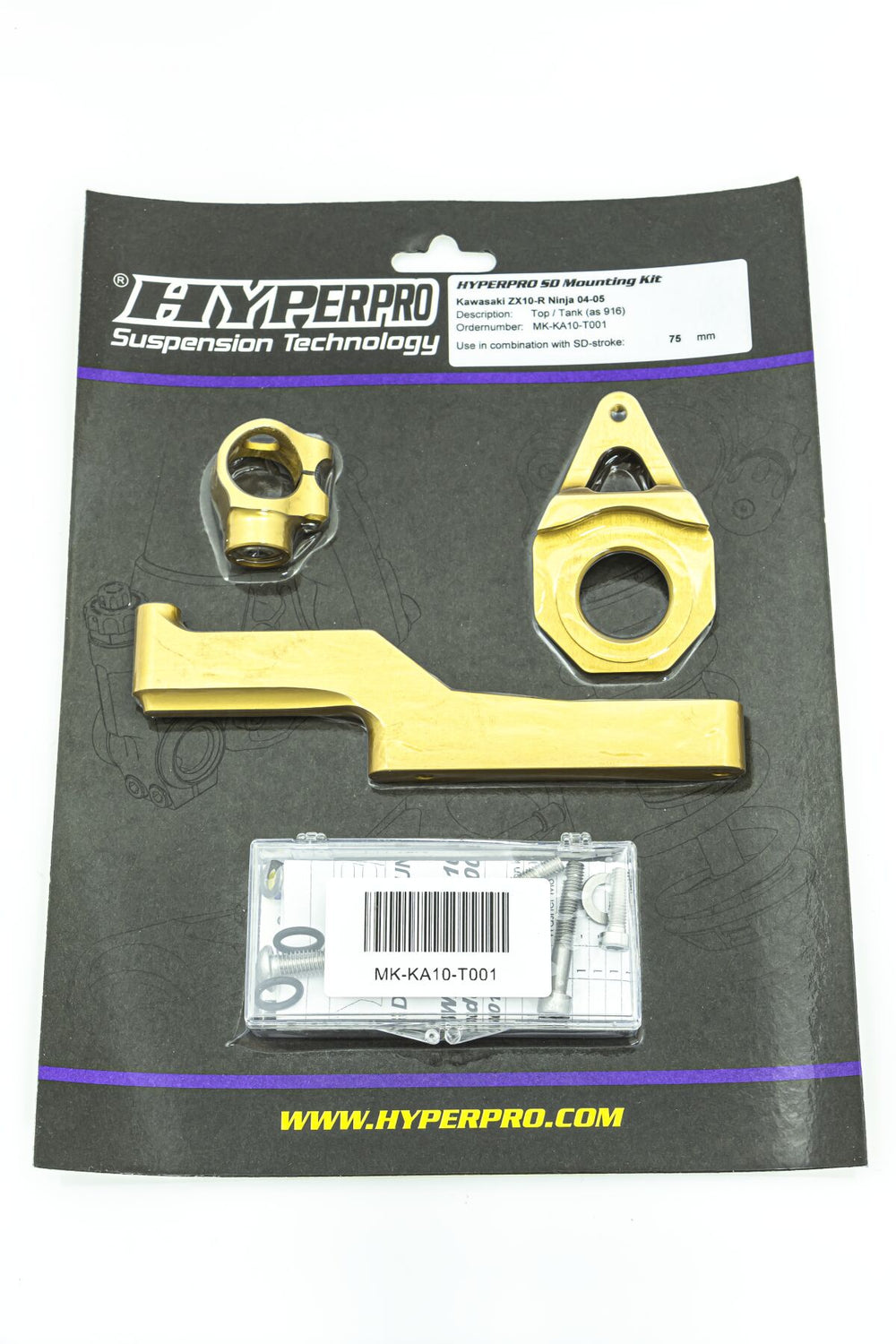 Hyperpro SD Support Kit Doré Kawasaki ZX