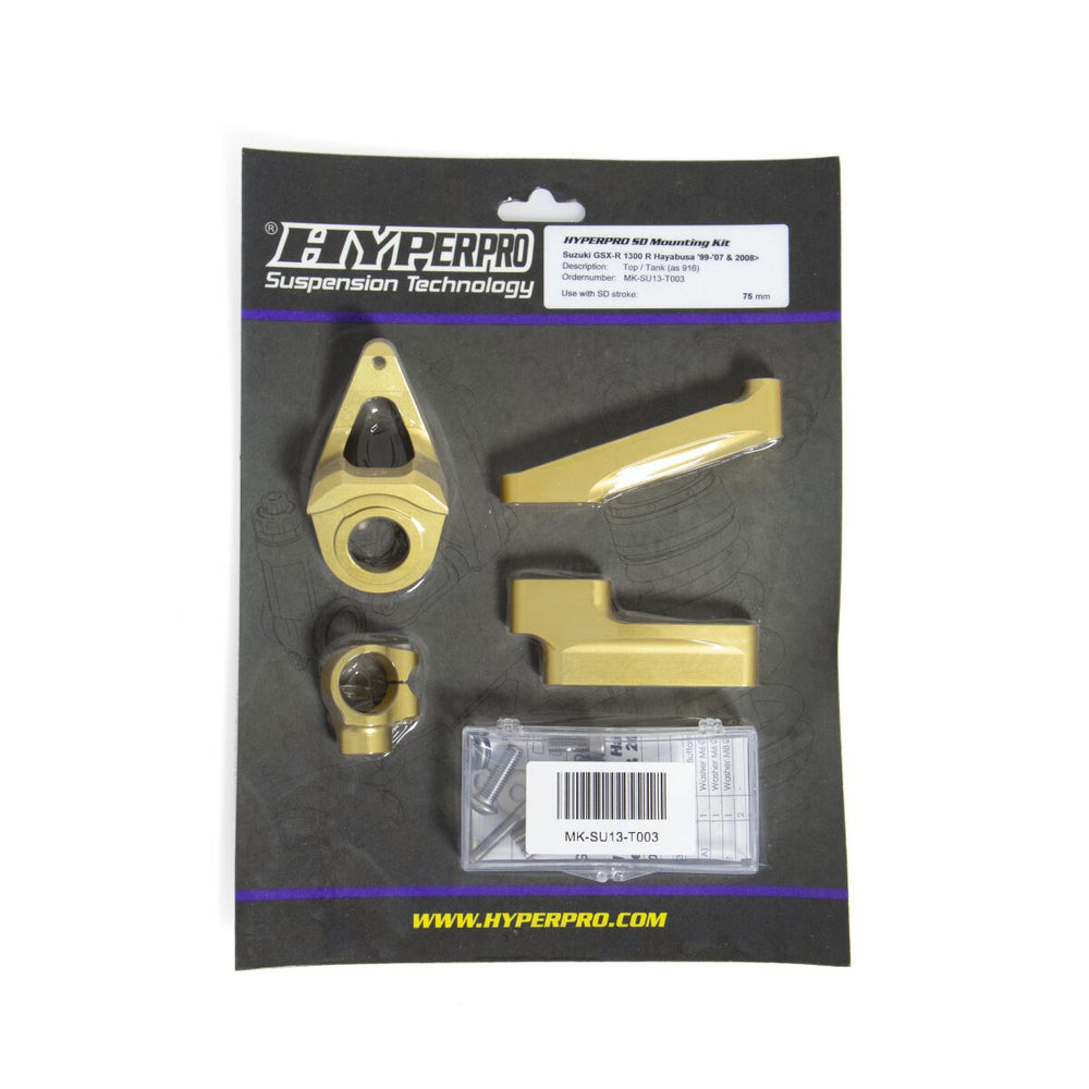 Amortisseur de direction Hyperpro SD Support Kit Doré Suzuki GSX pour Suzuki GSX 1300 R, GSX 1300 R ABS et GSX 1300 RZ — réf 06040032