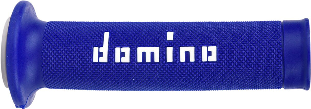 Poignées de guidon Domino A010 Blue/white — réf 06301591