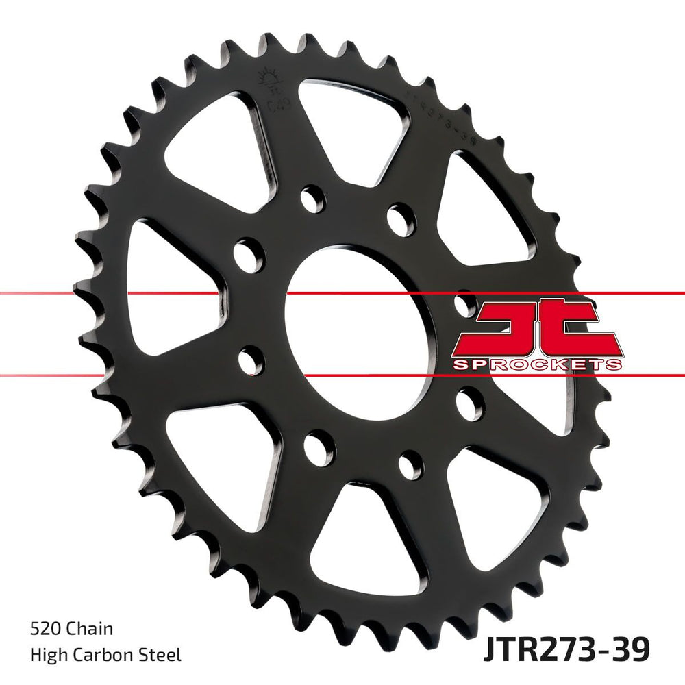Couronne acier JT Sprockets Pignon Arrière 39T 520 pour Honda CA 125, CMX 250 C, CMX 250 CD et 2 autres modèles — réf 12100437