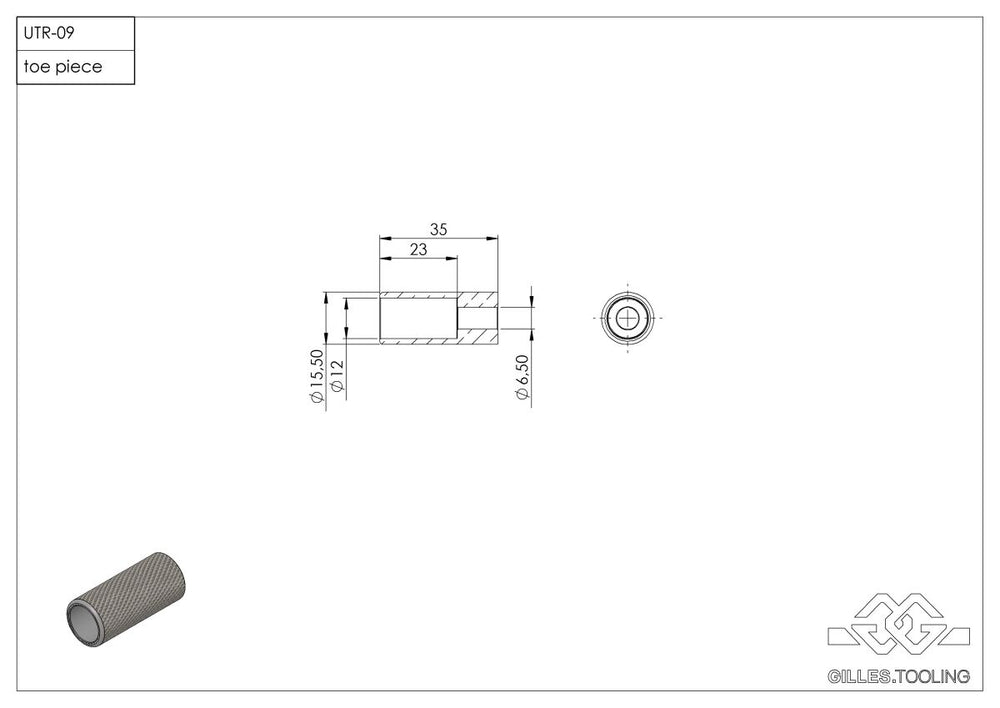 Gilles Tooling Toe Piece Frein Latéral UTR-09-B