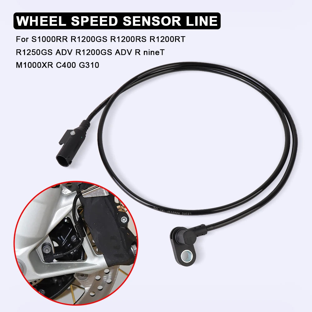 Pour BMW S1000RR R1200RT R1200GS R1250GS ADV R Nine T G310 C400 M1000XR moto roue Speed ABS clignotant capteur câble accessoires