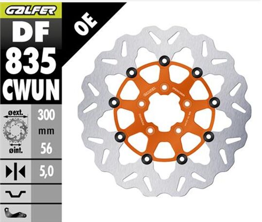 Galfer Frein Disque Float Wave Orange