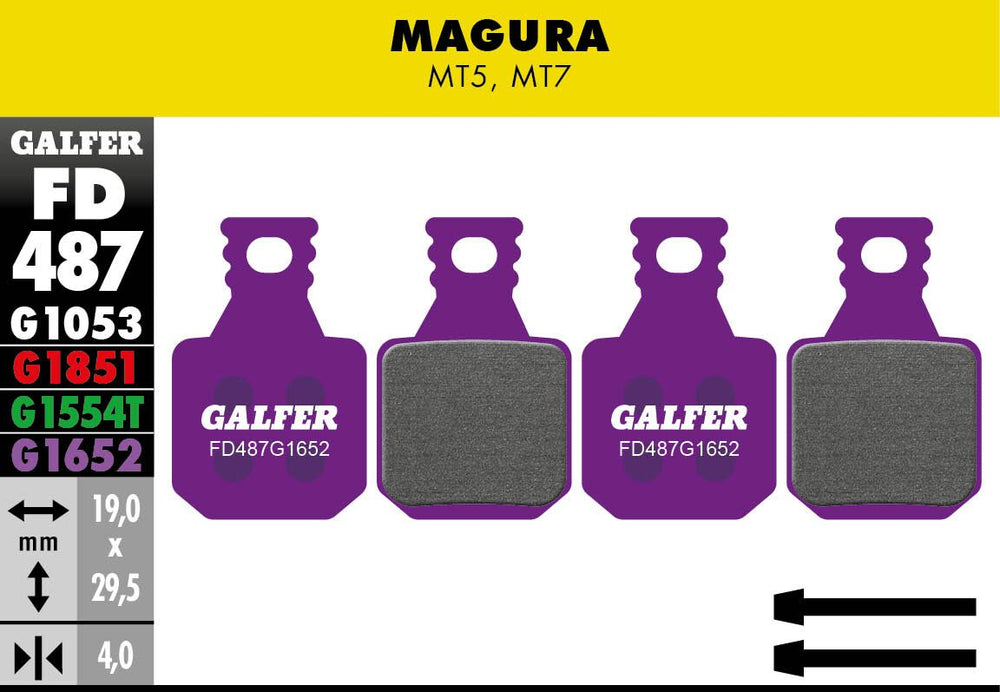 Plaquettes de frein organiques Galfer E-bike — réf 17200780