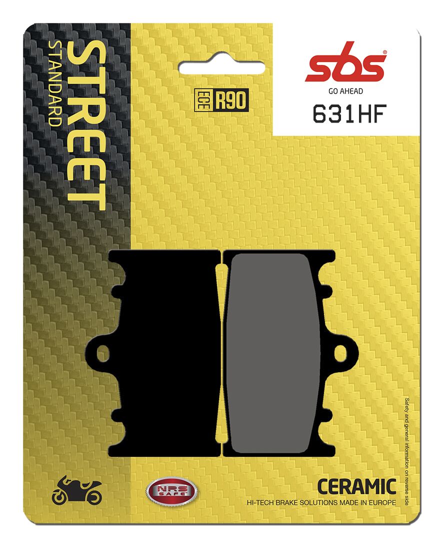 Plaquettes de frein organiques SBS Car/cer — réf 17200999