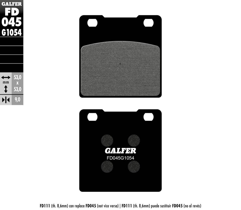 Galfer Frein Plaquette Semi Metal