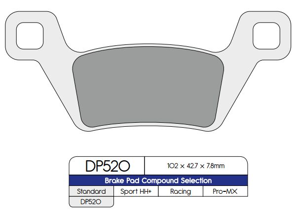 DP Brakes Frein Plaquette Sintered
