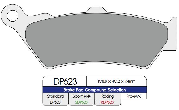 DP Brakes Frein Plaquette Sintered HH