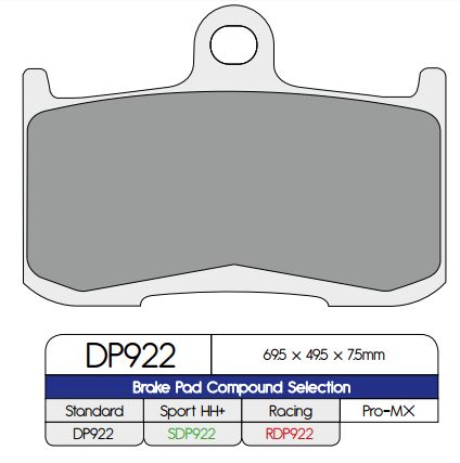 DP Brakes Frein Plaquette Sinter