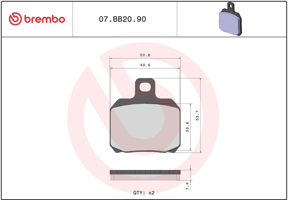 Brembo Frein Plaquette Ge Sint FR/RR