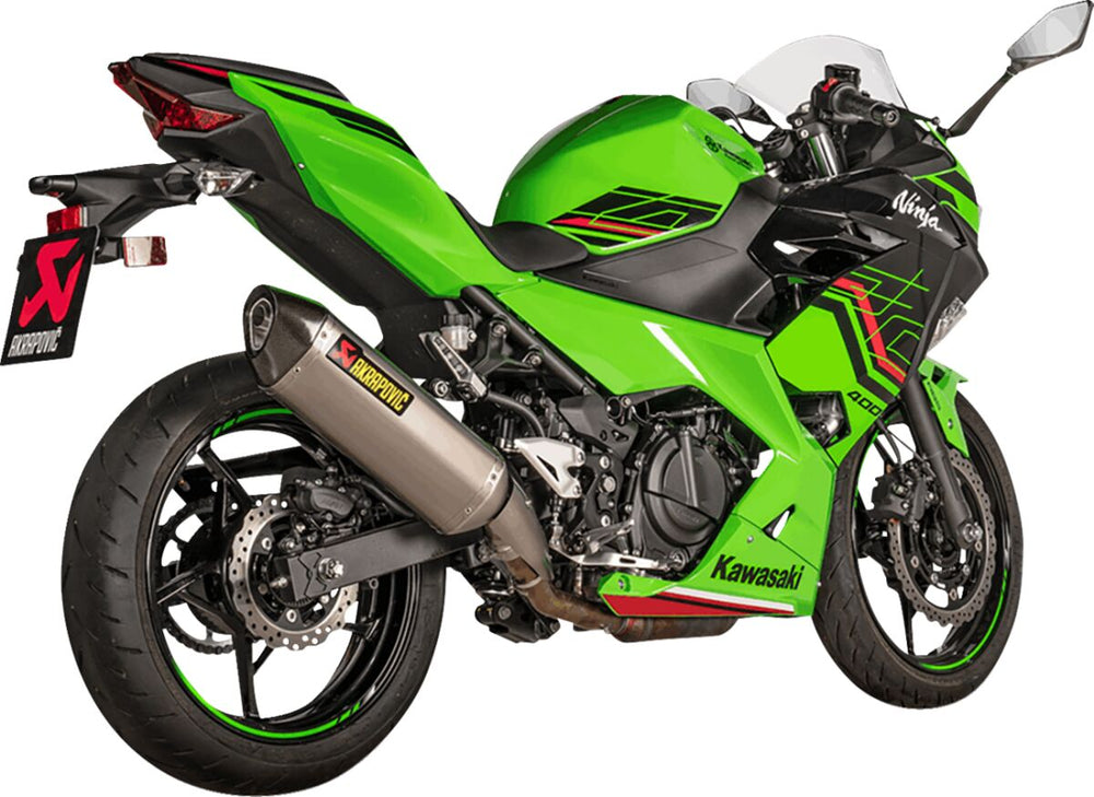 Silencieux route Akrapovic Ti/cf NINJA 400 pour Kawasaki EX 400, EX 400 ABS et Z 400 ABS — réf 18114372