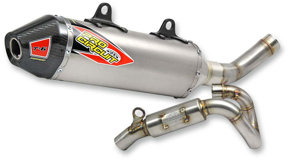 Ligne d'échappement tout-terrain Pro Circuit T6 Ss/ti/cf KTM 250 pour Husqvarna FC 250 — réf 18201758