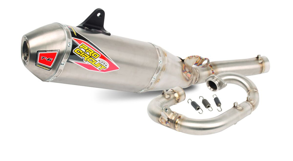 Ligne d'échappement tout-terrain Pro Circuit T6 BC SS avec Tit Endcap pour Yamaha YZ 250 F et YZ 250 FX — réf 18202173