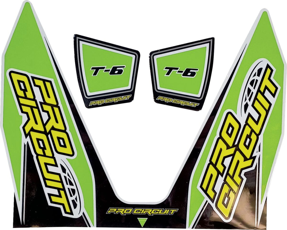 Autocollants Pro Circuit T6 Vert — réf 18602269