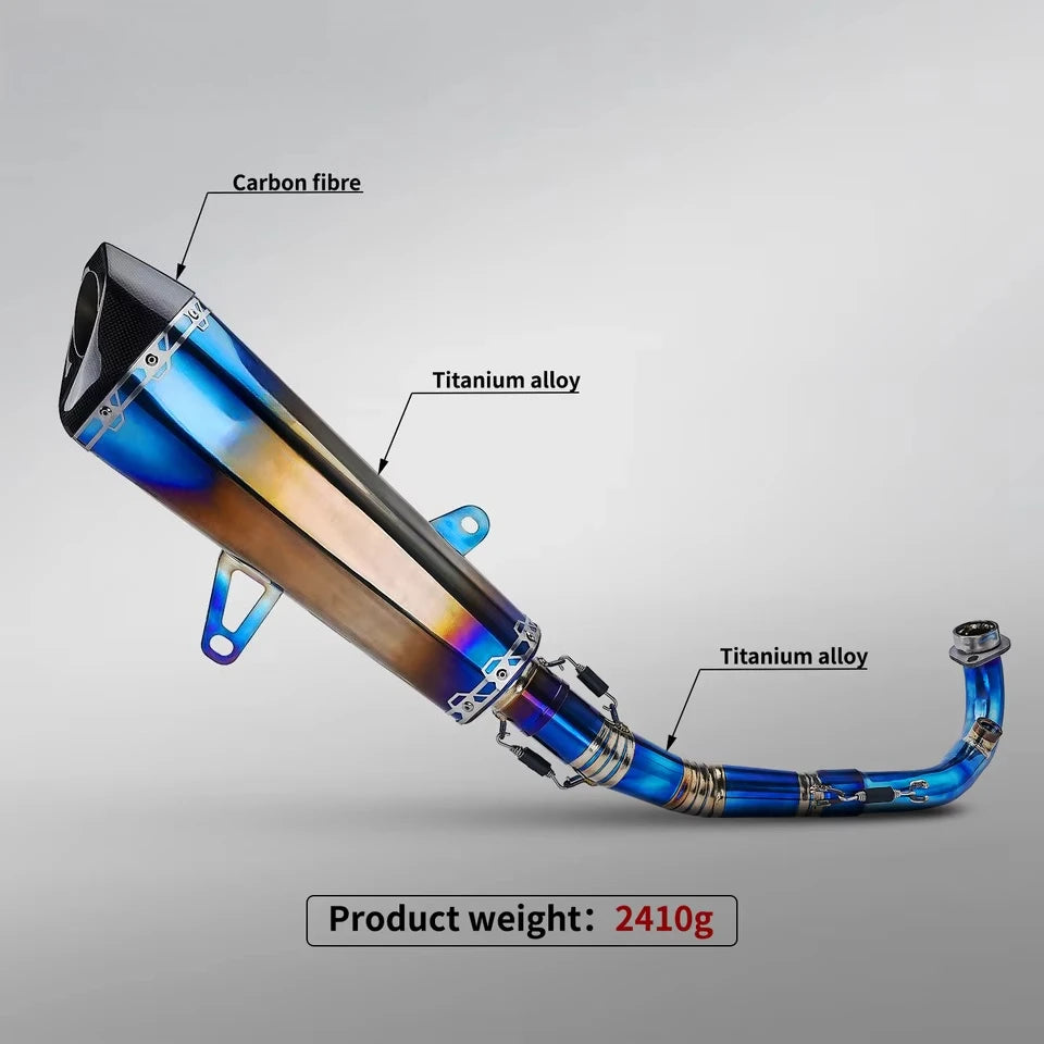 Zontes 350E moto échappement titane silencieux système modification