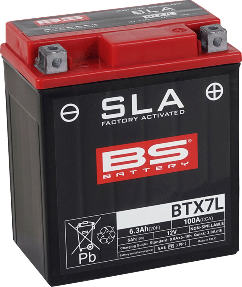 Batterie BS Battery BS BTX7L Sla pour Aprilia MOJITO 125, Aprilia MOJITO 125 CUSTOM, Aprilia MOJITO 150 et 22 autres modèles — réf 21130628