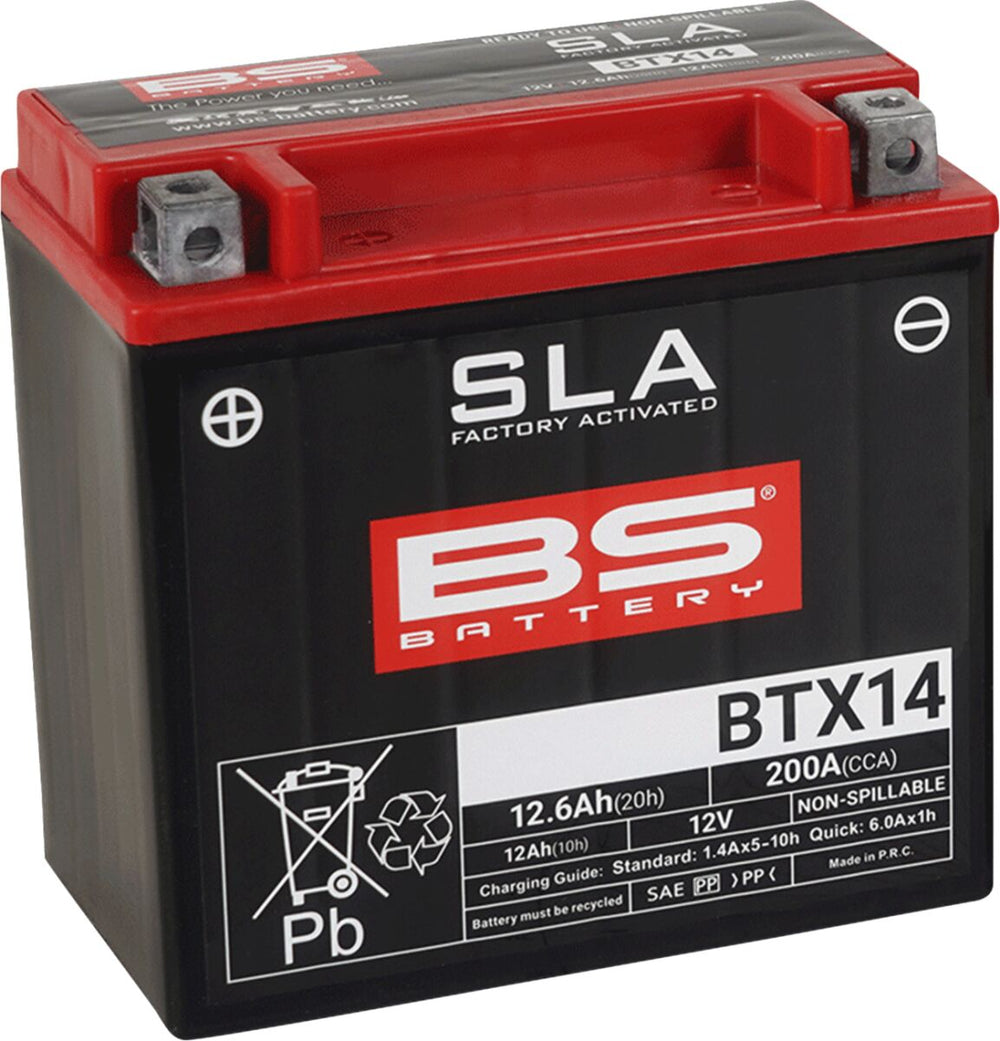 BS Battery Batterie BS BTX14 Sla