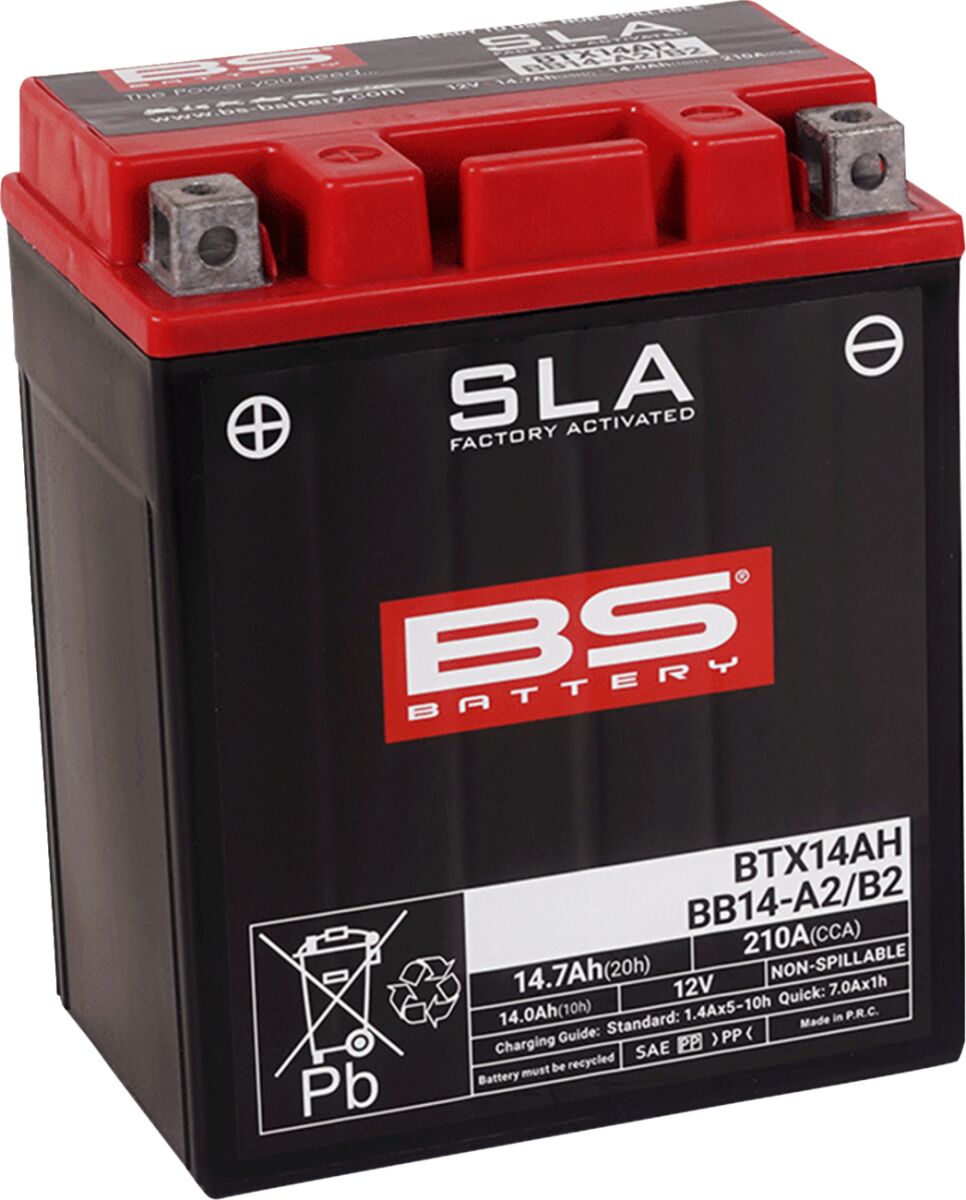 Batterie BS Battery BS BTX14AH/BB14-A2/B2 pour Arctic Cat BEARCAT 340, Cat BEARCAT 440, Cat CHEETAH 340 et 20 autres modèles — réf 21130637