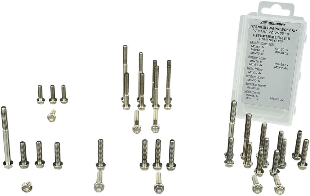 Scar Titane Boulon M6X11 Pack 6