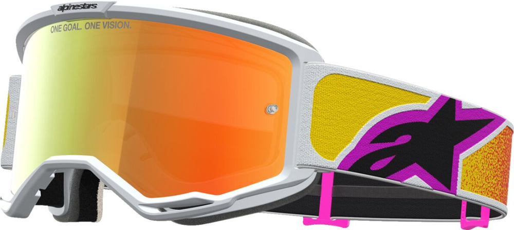 Masque cross Alpinestars Vision 5 Drag Org Rouge M — réf 26014143