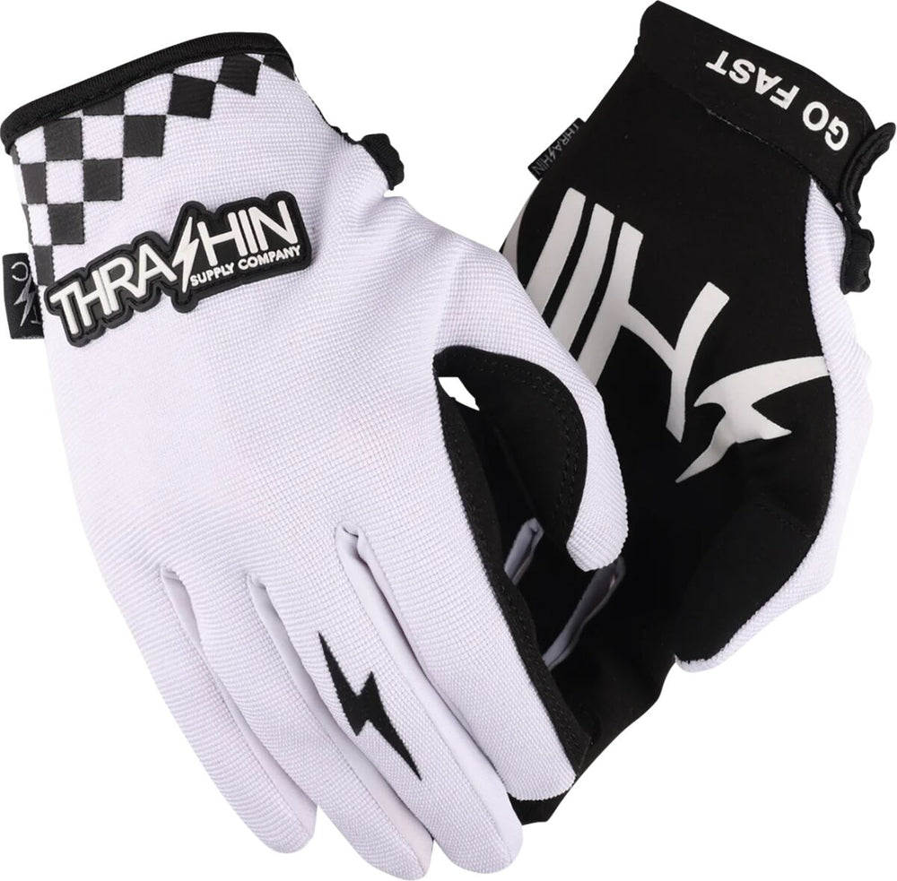 Thrashin Supply Glove Go Fast Stealth Blanc SM