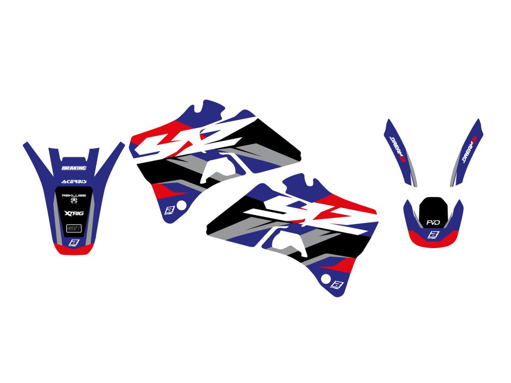 Kit déco tout-terrain Blackbird Dream 5 YZ 96-01 pour Yamaha YZ 125 et YZ 250 — réf 43027376