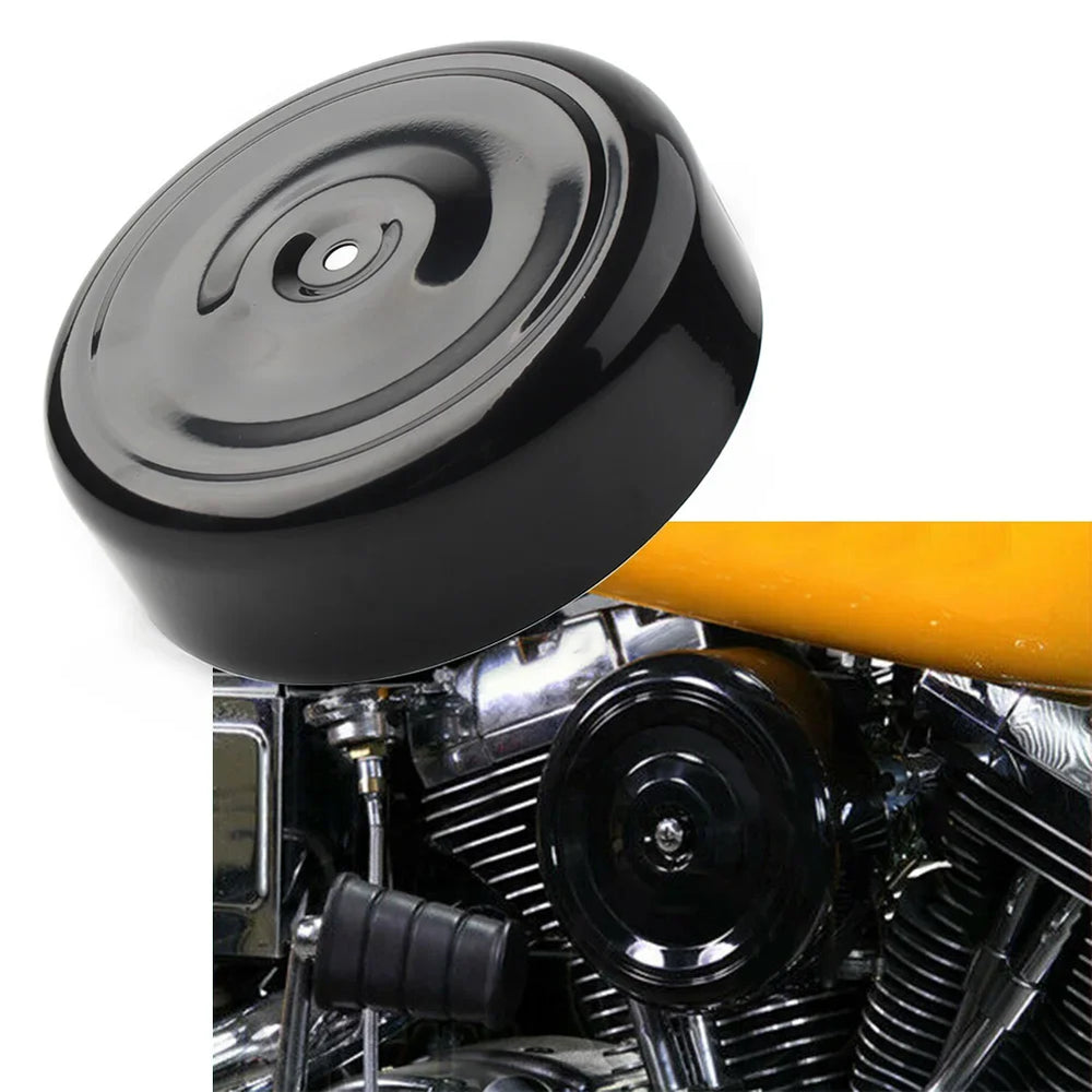 7 bobbed style moto air filtre protection simple noir pour Harley Touring Softail Dyna FXST FLST FXD 2000-2017