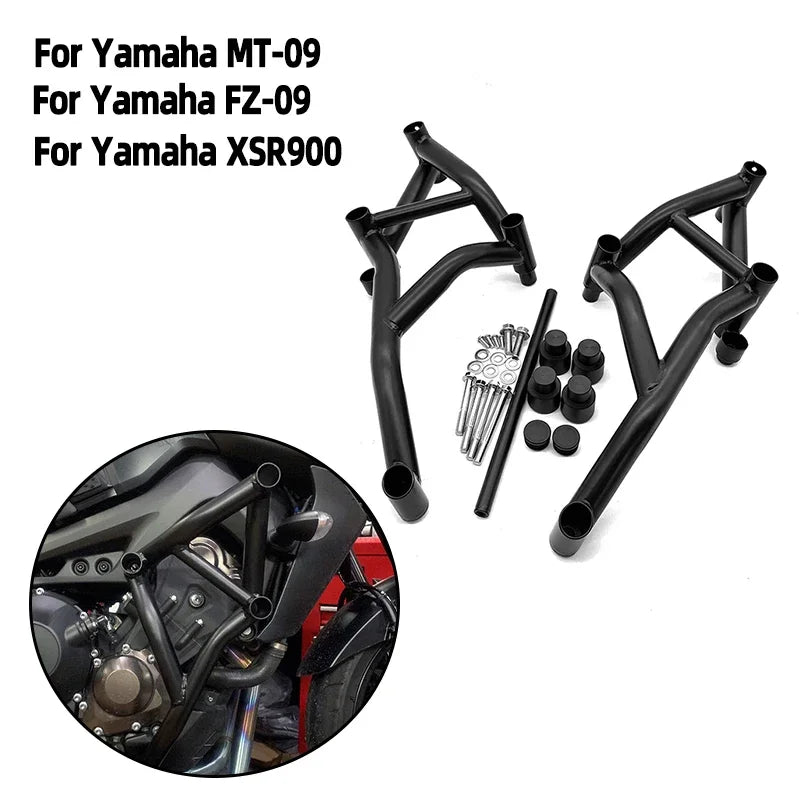 Pour Yamaha MT-09 FZ-09 Tracer 900 XSR900 2017 2018 2019 2020 moto pare-carter stunt cage protège-moteur pare-chocs accessoires