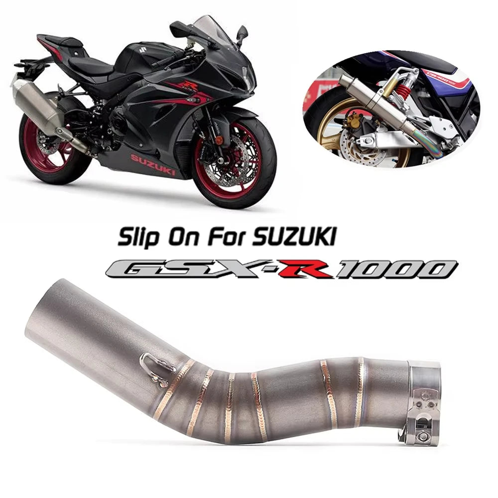Moto échappement tube intermédiaire raccord d'échappement pour Suzuki GSXR1000 GSX R1000 GSXR 1000 2005 2006 raccord d'échappement