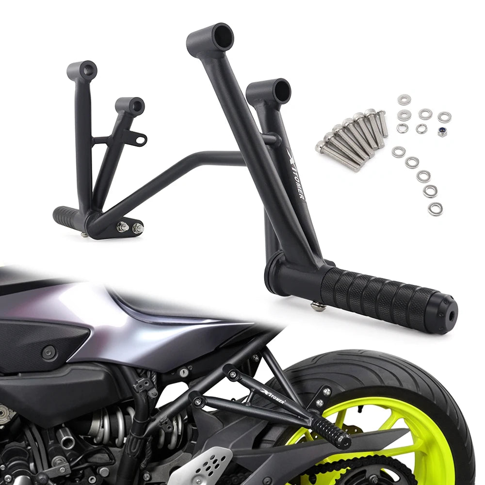 Pour Yamaha FZ-07 FZ07 MT-07 MT07 2014-2024 moto acier avant pare-carter protège-moteur stunt sous-cage passager repose-pied
