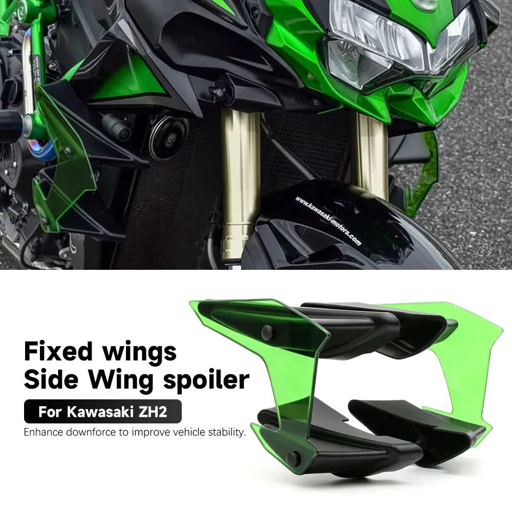 Pour Kawasaki ZH2 Z H2 2020-2025 2026 moto latéral winglet aileron aile carénage fixe aile appui naked frontal aileron