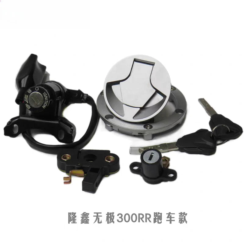 Origine allumage commodo carburant réservoir bouchon protection selle guidon locks include clé pour Loncin Voge 300RR LX300RR 500320883-0001