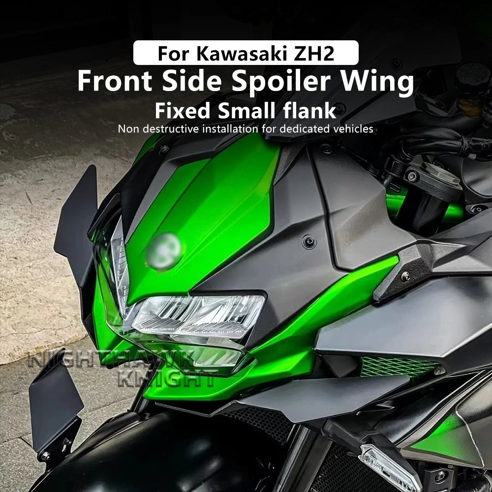 Moto latéral winglet ZH2 pour Kawasaki ZH2 2020-2025 2026 avant aileron aile small flank carénage fixe inférieur lip aile
