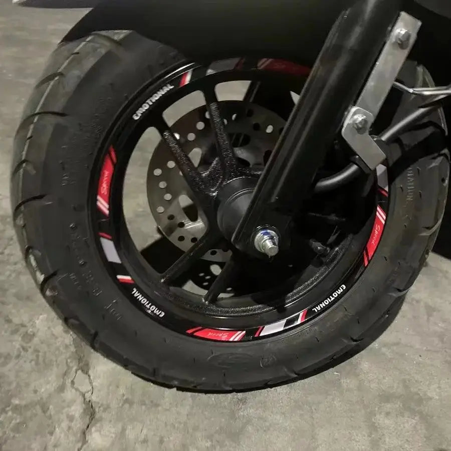 Réfléchissant moto roue autocollant rim hub tape autocollants 10 12 13 14 pour Honda PCX150 pour Yamaha MT07 MT09 MT10 R1 NMAX155