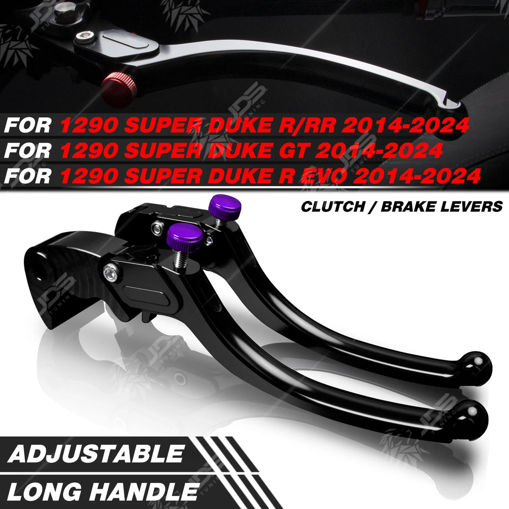 Jdstuning pour KTM 1290 SUPER DUKE r/gt/rr/r evo 2014-2024 stepless levier d'embrayage levier de frein kit long guidon levier accessoires