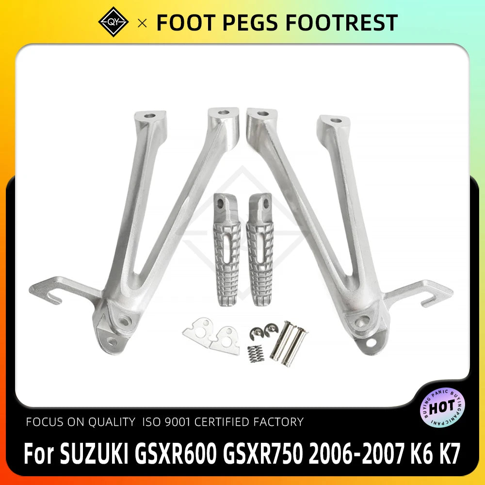 Lqyl moto arrière passager repose-pied kit pour Suzuki GSXR600 GSXR750 2006-2007 K6 K7 small R GSXR 600/750 2006 2007