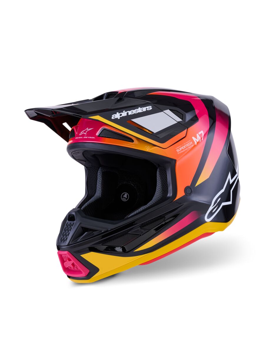 Alpinestars Casque SM7 Rise Blk/yl/pink M