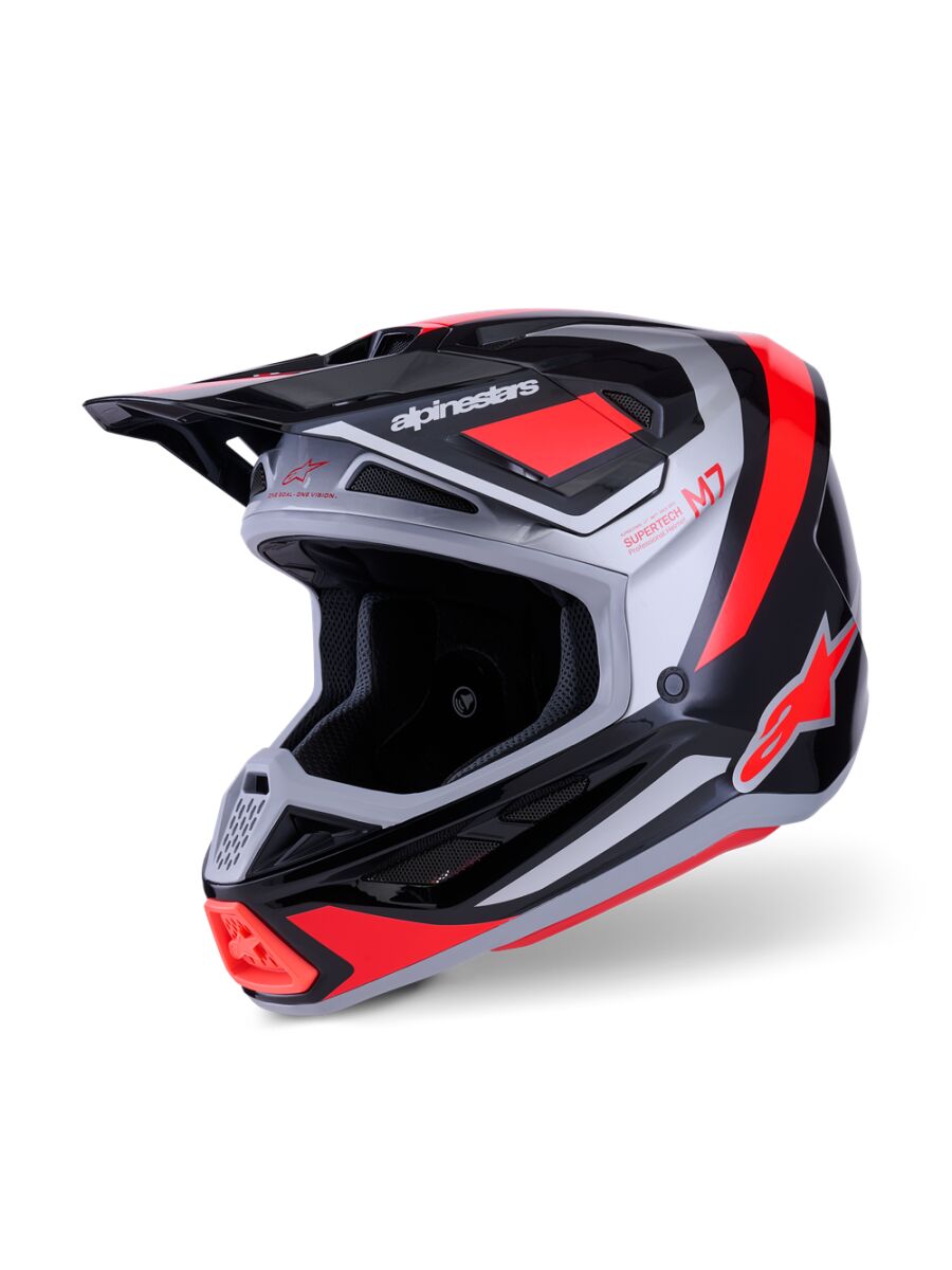 Alpinestars Casque SM7 Rise Blk/rd/silv XS