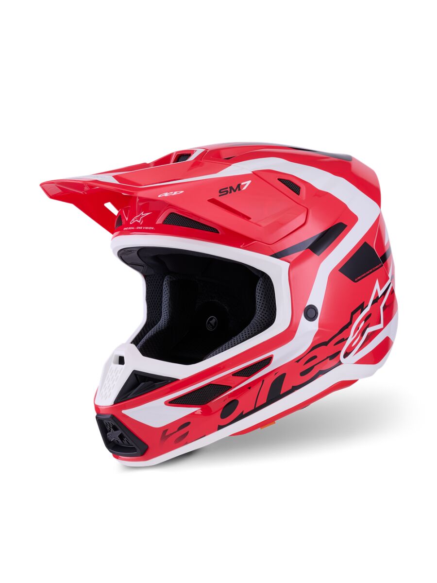 Alpinestars Casque SM7 Deed Red/blk/wh S