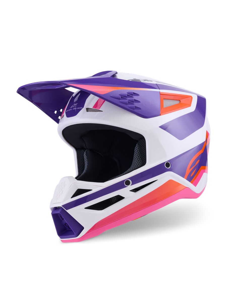 Alpinestars Casque SM3 Heat Wht/pu/pink S