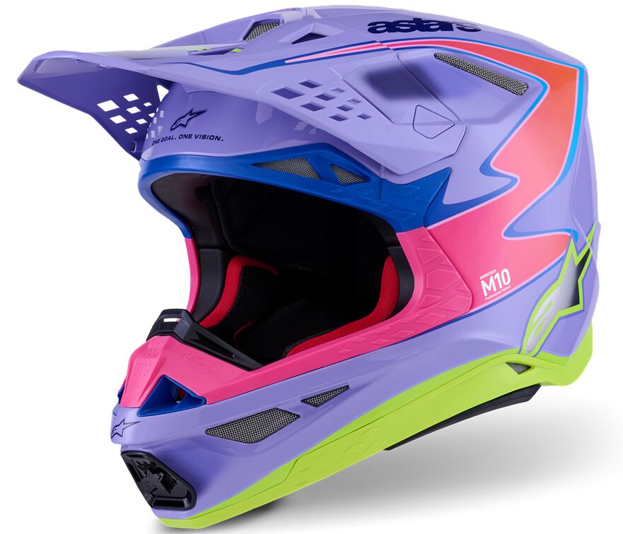 Alpinestars Casque SM10 Jett Purple/pink