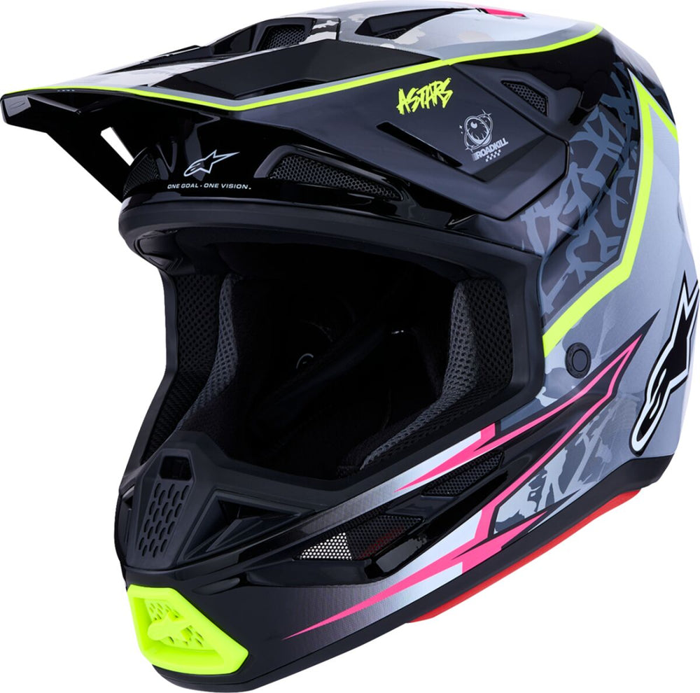 Alpinestars Casque SM7 Blaster Blk/gry/ylw