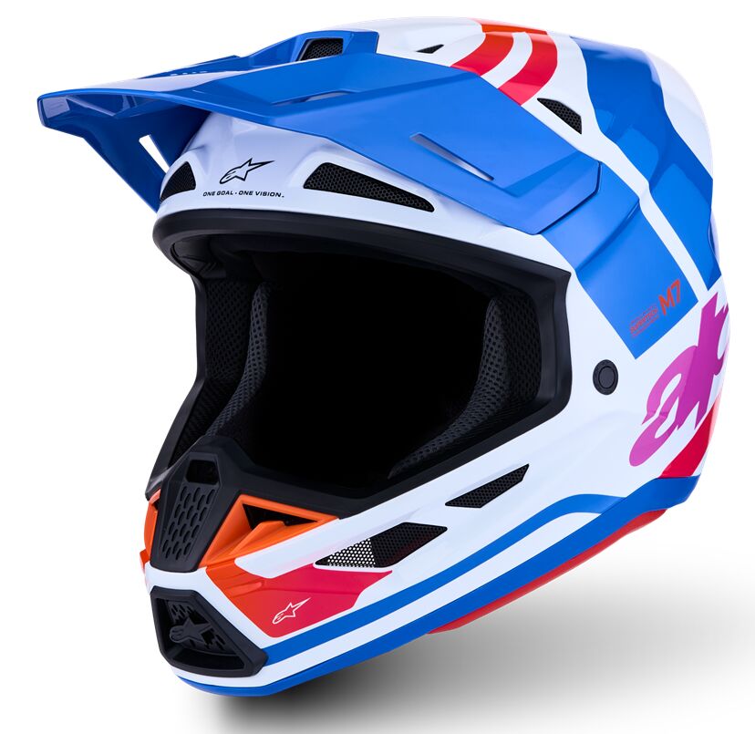 Alpinestars Casque SM7 Core Wht/blu/pnk 2X